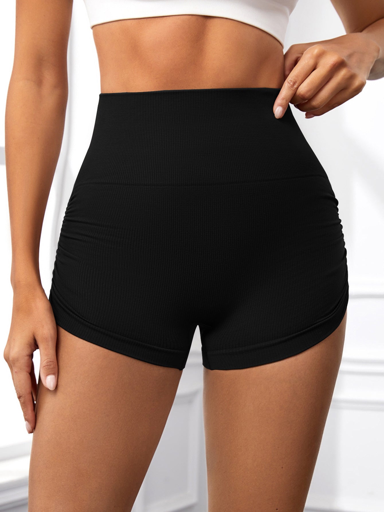 Workout Shorts For Women Scrunch Butt Lifting High Waisted Yoga Gym Seamless Booty Biker Shorts