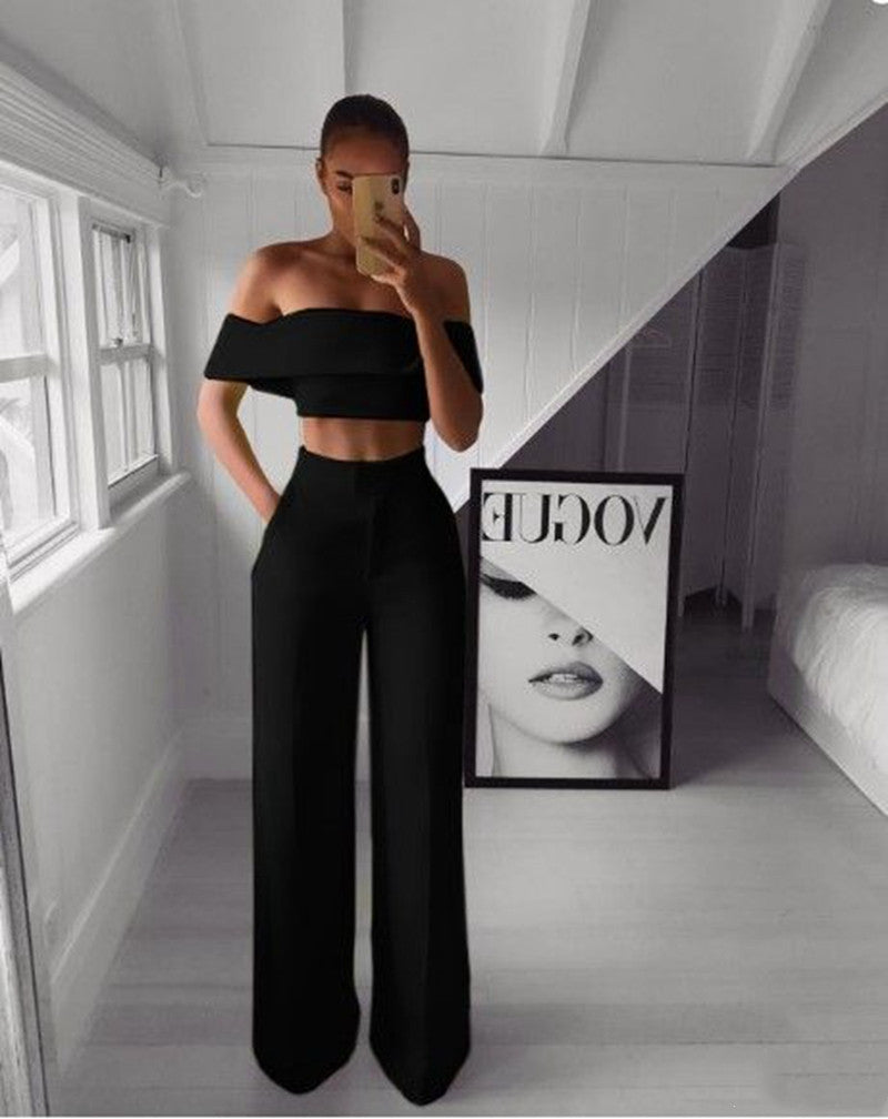 Sexy top and pants women's two piece set