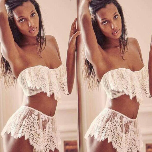 Lace Wrap Chest Shorts Sexy Suit