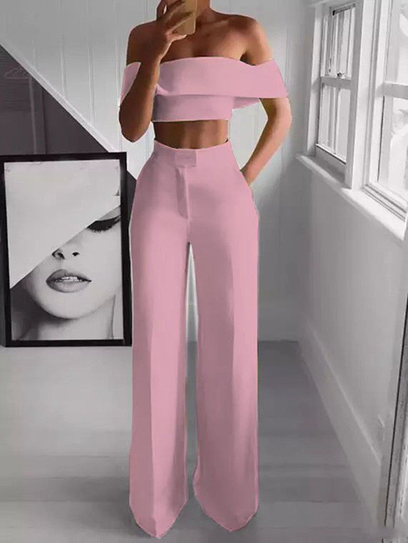 Sexy top and pants women's two piece set