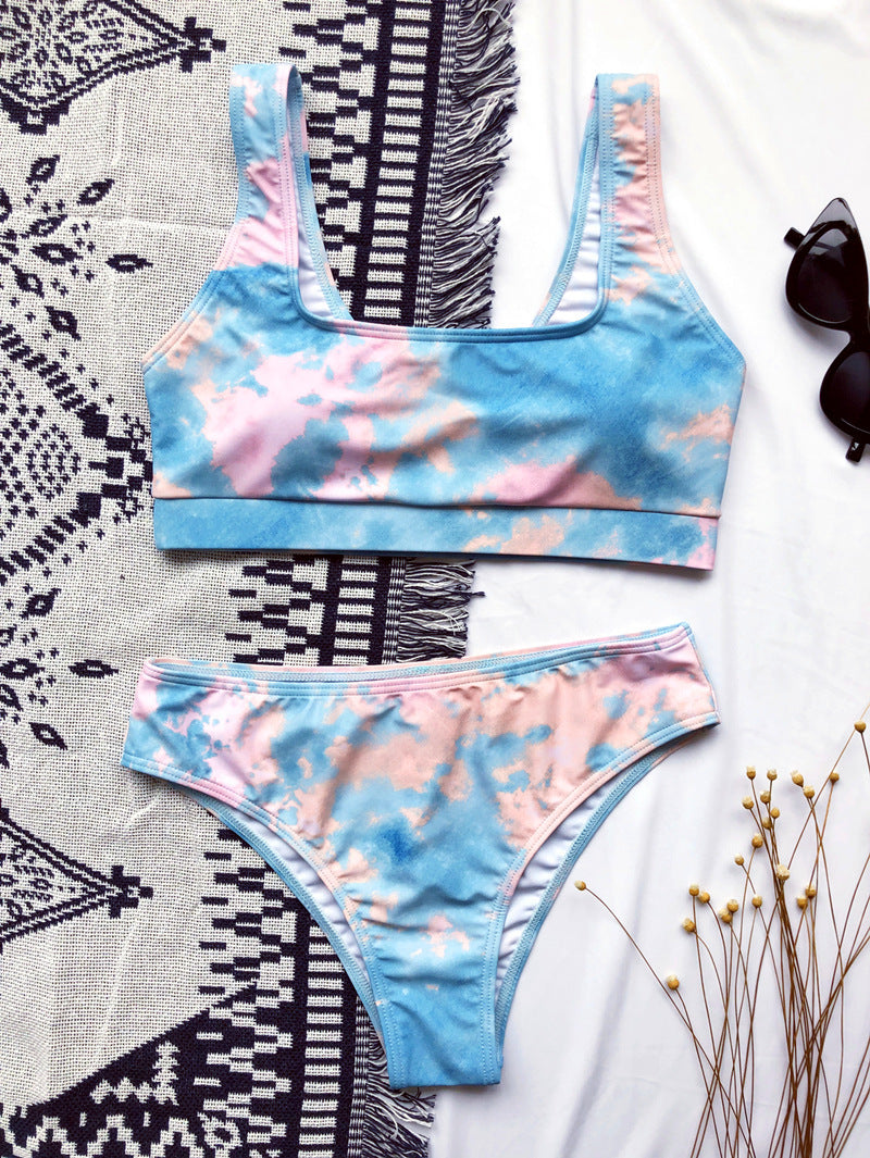 Sexy Tie-dye Print Bikini Women Bikini Set Push Up Swimsuit Female Biquini Brazilian Bathing Suits Beach Wear Swimming Suit