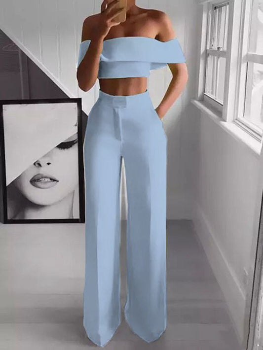 Sexy top and pants women's two piece set